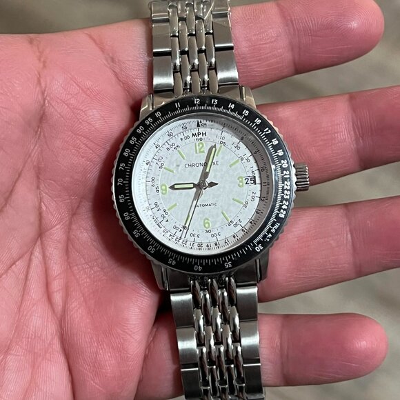 Chronofixe Flight 1952 (CFX-011) Watch - White Dial/Silver Bracelet - Picture 3 of 5